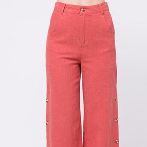 NWT mo: vint High Waist Linen Pants